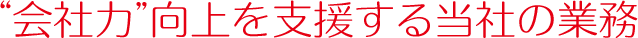 “会社力”向上を支援する当社の業務